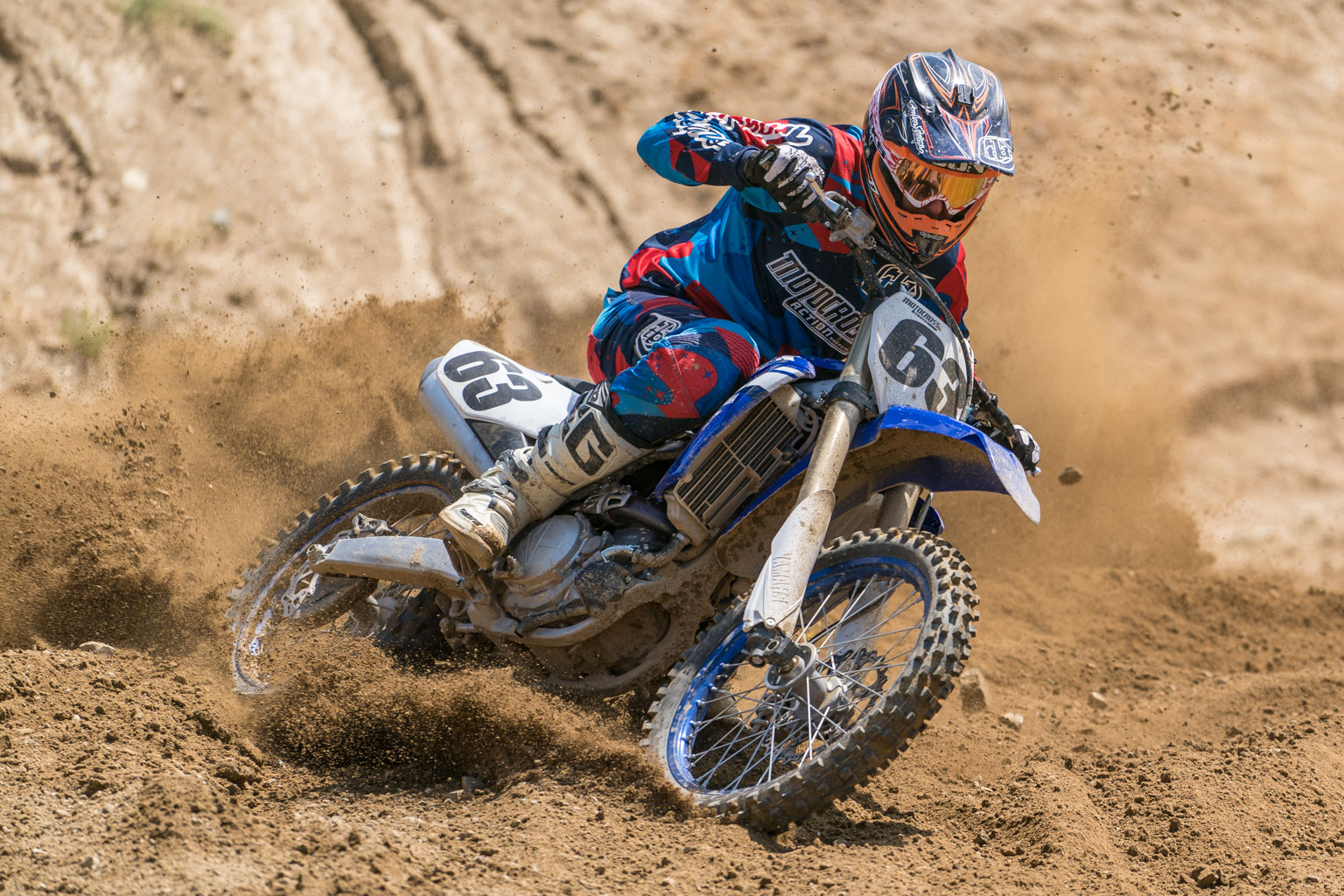 Jon Ortner was determined on the YZF450. He's getting ready for the World Vets
